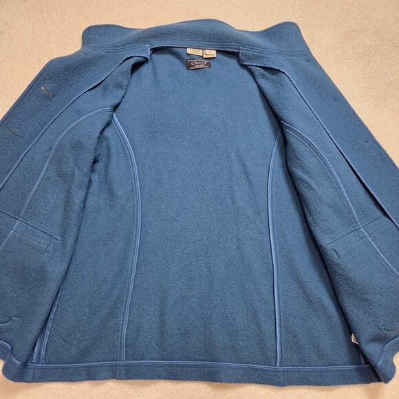 LL Bean Women's 2X Bellandi 100% Boiled Wool Coat Jacket Blue 271134 - Picture 9 of 16